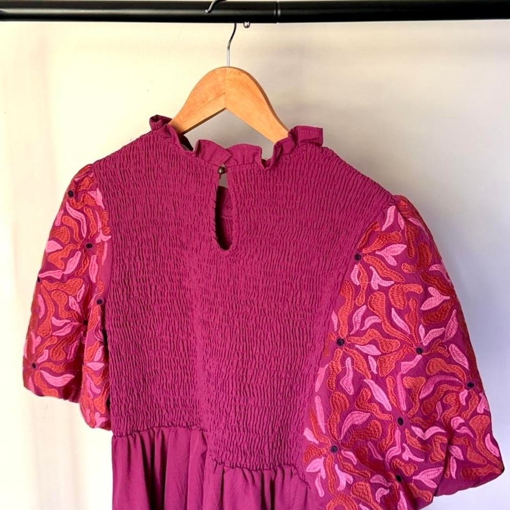 Entro Women's Pink and Burgundy Fall Dress Size Large - Picture 4 of 4